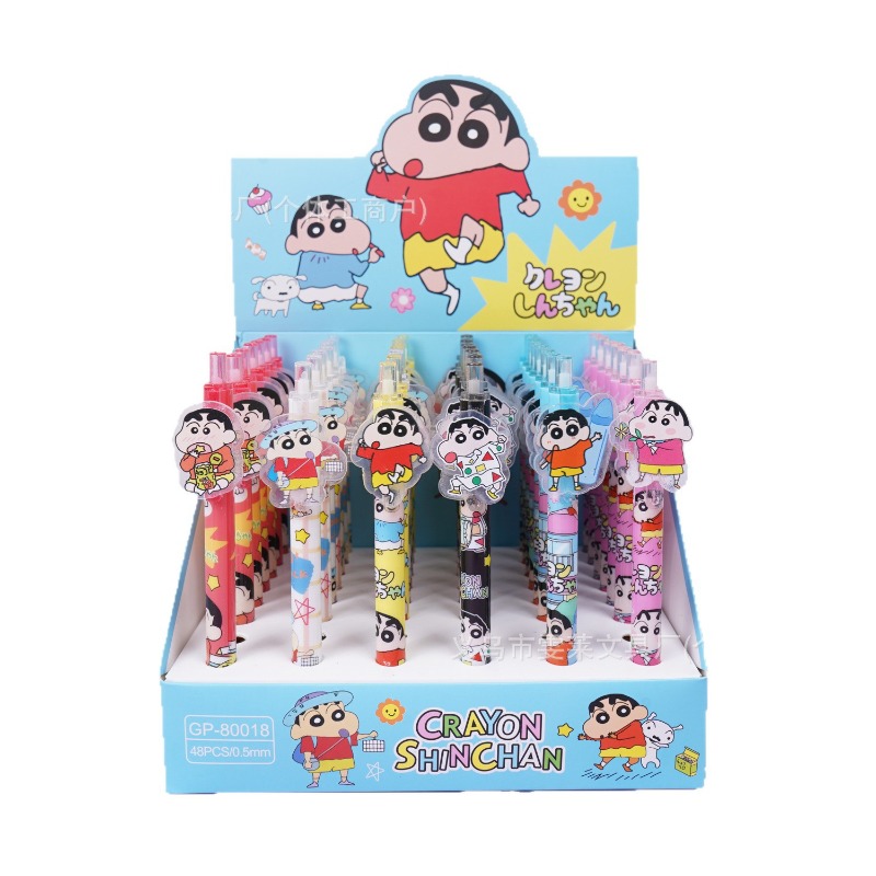 Home Office Student - 48 ชิ้น/กล่อง เครยอน ชินจัง โปินท์ เพ็นการ์ตูนหมึกเจลปากกา