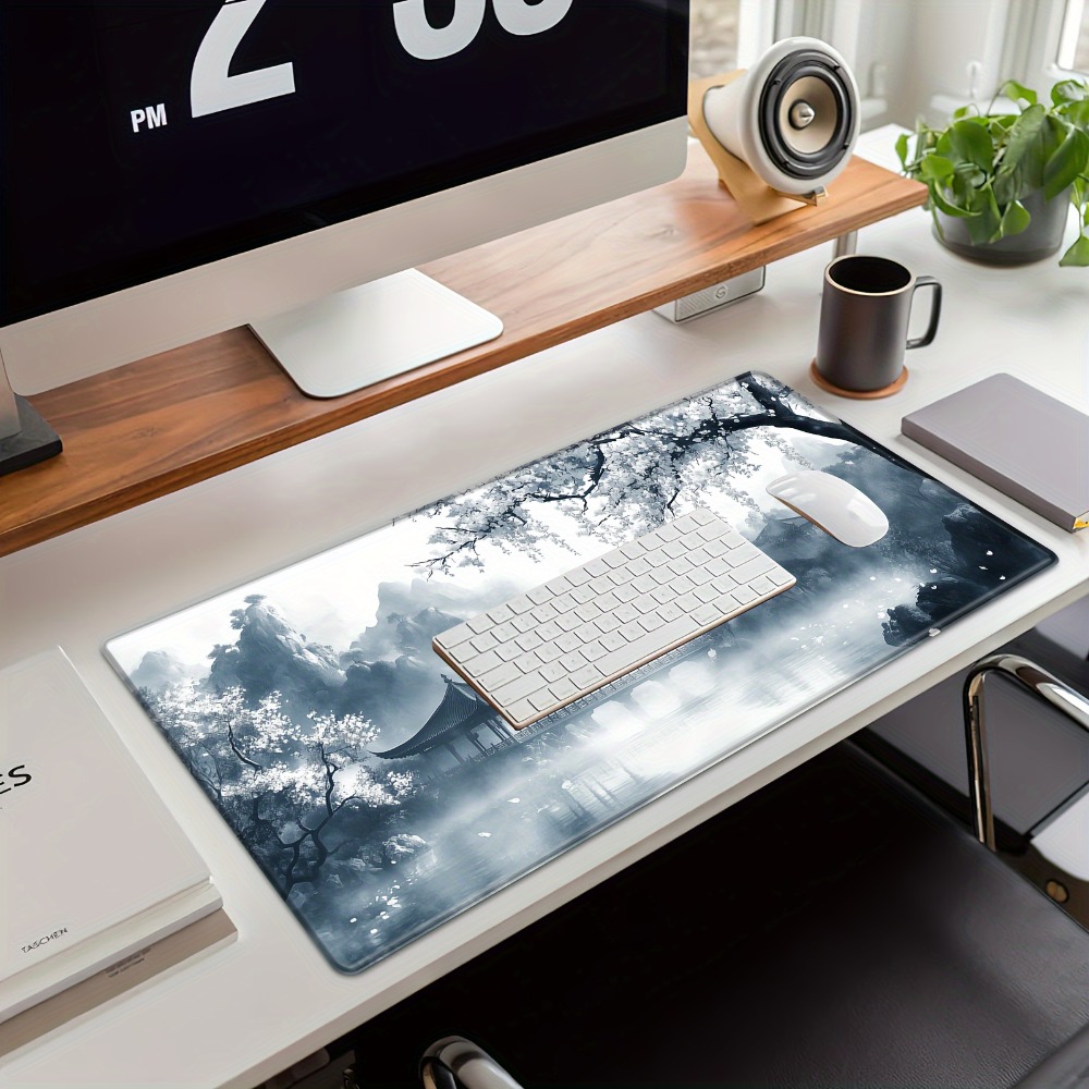 Mousepad Xl Extended - แผ่นรองเมาส์แบบขยายที่ได้แรงบันดาลใจจากฮวงจุ้ย แผ่นรองโต๊ะที่ทนทานและล้างทำความสะอาดได้สำหรับใช้ในสำนักงานและการศึกษา อุปกรณ์เสริมสำหรับโต๊ะทำงาน แผ่นรองเมาส์สำหรับเกมเมอร์