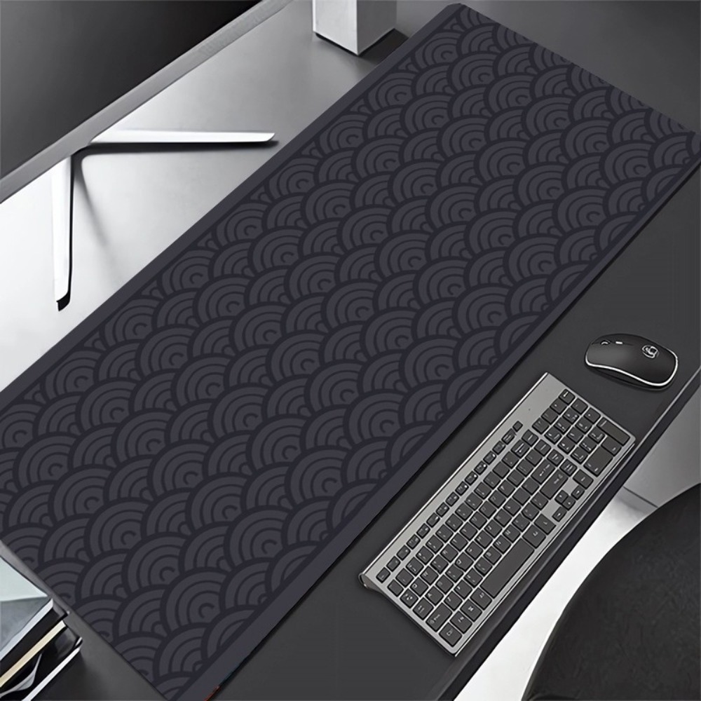 Mousepad Xl Extended - แผ่นรองเมาส์เกมมิ่งลายคลื่น Seigaiha ของญี่ปุ่น ขนาดใหญ่ XL ลายคลื่นแบบมินิมอล