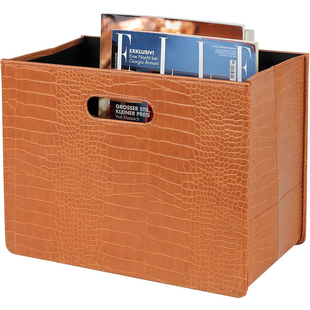 Home Office Or - ที่เก็บนิตยสารและหนังสือพิมพ์ไม้สีน้ำตาลสำหรับบ้านหรือสำนักงาน