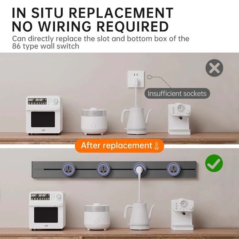 ซ่อนผนัง SOCKET Power Rail 40  - Power Strip Desk บทวิจารณ์และราคา