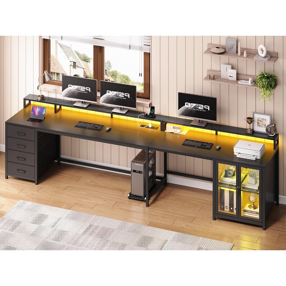 SEDETA โต๊ะเล่นเกมรูปตัว L พร้ - Home Office L Shaped Desk บทวิจารณ์และราคา
