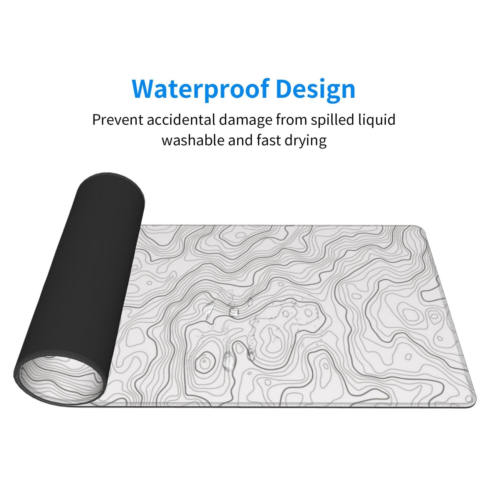 บทคัดย่อสีขาวภูมิประเทศ Contou - Mousepad Xl Extended บทวิจารณ์และราคา