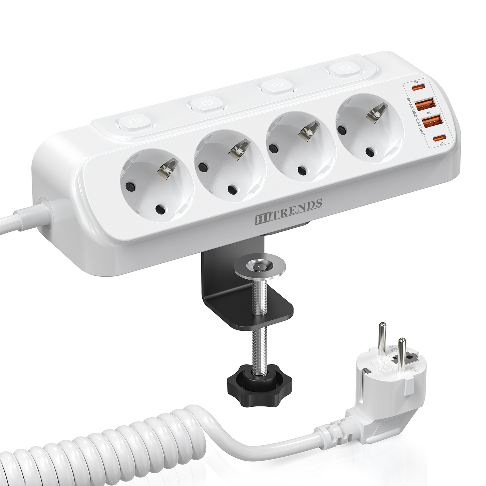 ปลั๊กไฟมุมอเนกประสงค์ 8-in-1,  - Power Strip Desk บทวิจารณ์และราคา