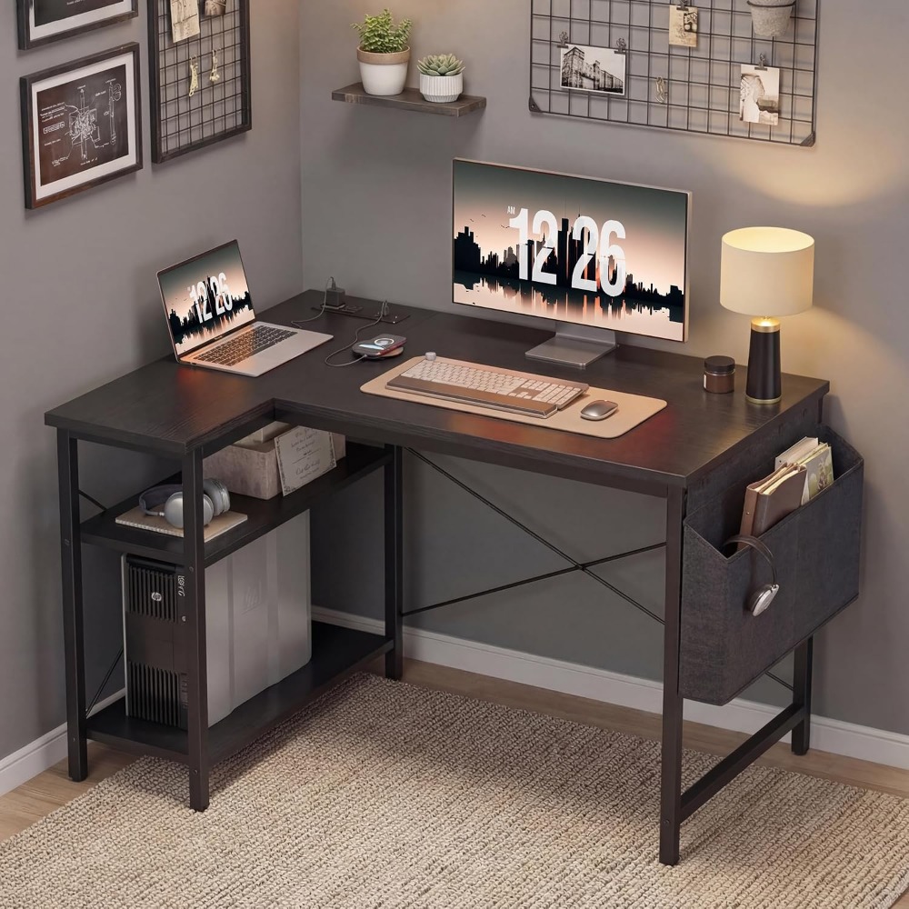 โต๊ะคอมพิวเตอร์รูปตัว L พร้อมป - Home Office L Shaped Desk บทวิจารณ์และราคา