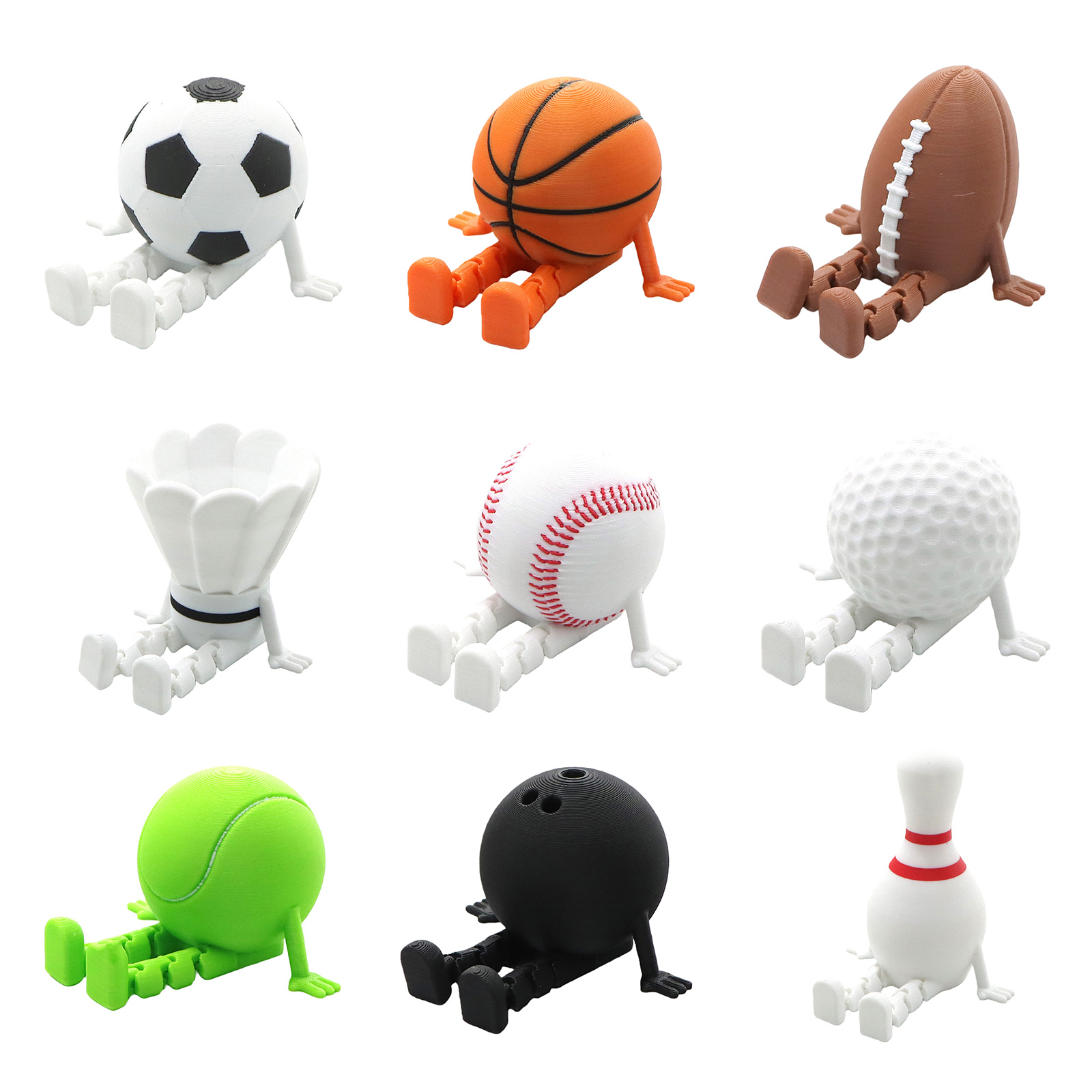 ตุ๊กตาบอลกีฬา 3D พิมพ์ลายน่ารั - Home Office Student บทวิจารณ์และราคา