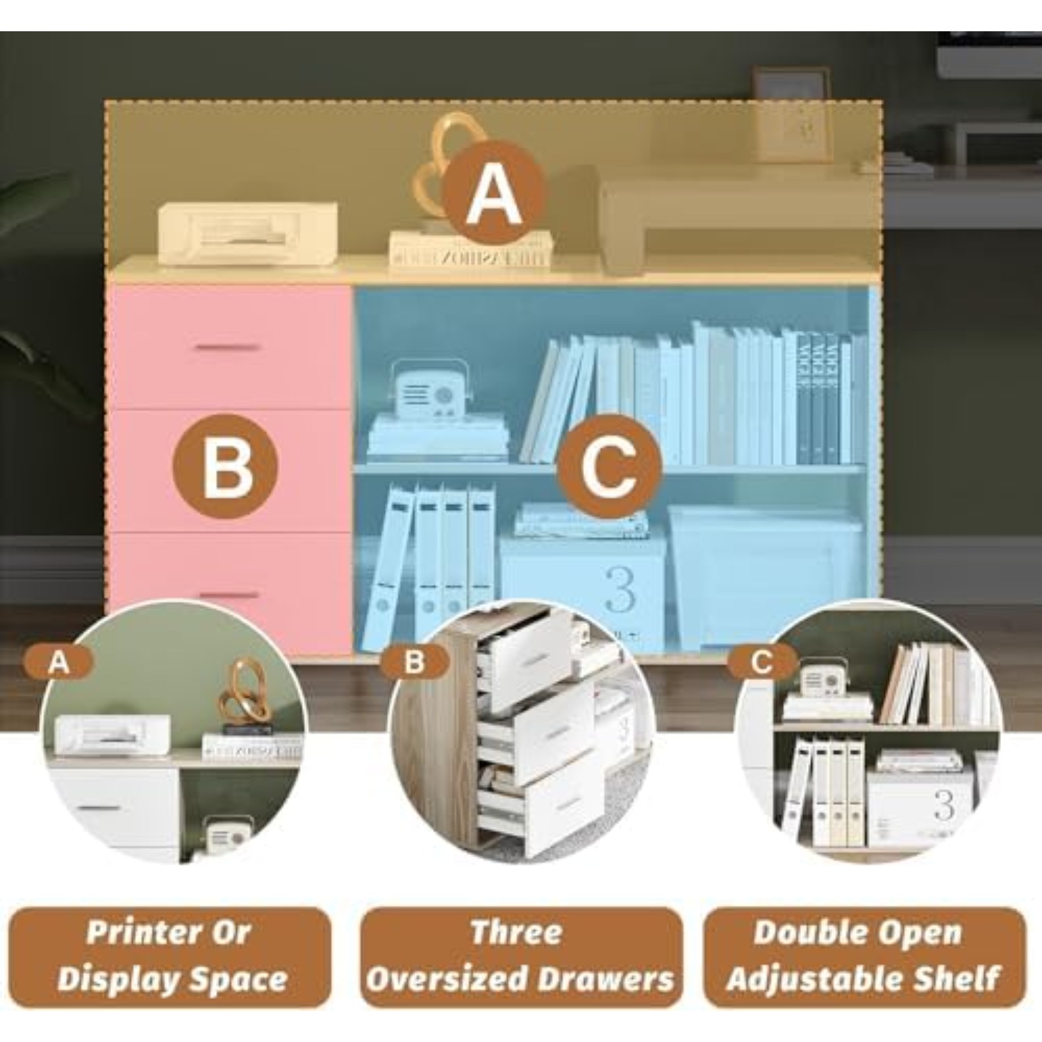 โต๊ะทำงานรูปตัว L ขนาด 55 นิ้ว - Home Office L Shaped Desk บทวิจารณ์และราคา