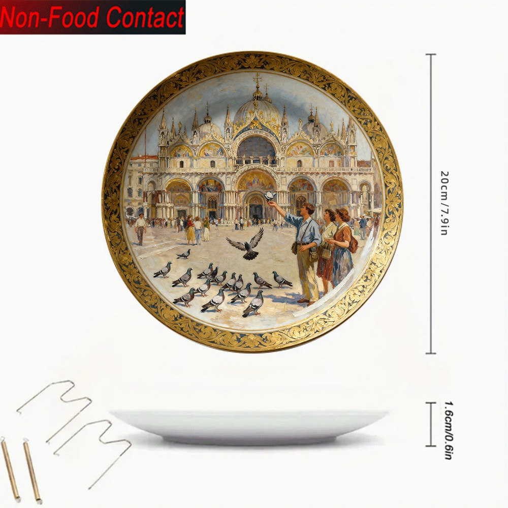 จานเซรามิกตกแต่งลายเวเนเชียนเซ - Home Office Contact บทวิจารณ์และราคา