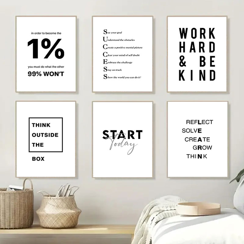 ภาพพิมพ์บนผ้าใบคำคมสร้างแรงบัน - Home Office Room Inspiration บทวิจารณ์และราคา