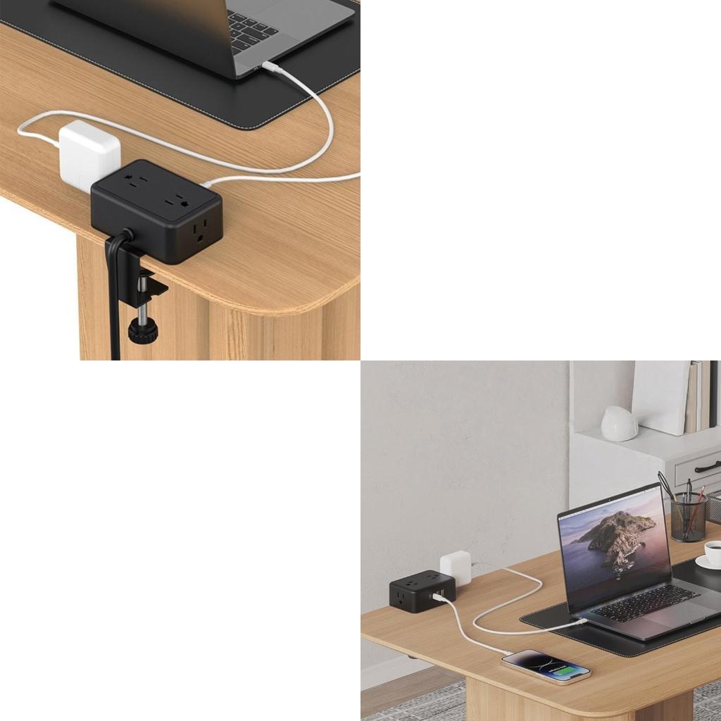 รางปลั๊กไฟแบบหนีบที่ปลอดภัย 4A - Power Strip Desk บทวิจารณ์และราคา