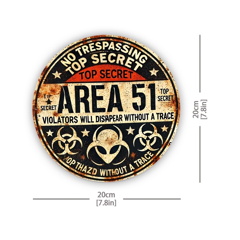ป้ายโลหะวินเทจ Area 51 - สัญลั - Home Office Or บทวิจารณ์และราคา