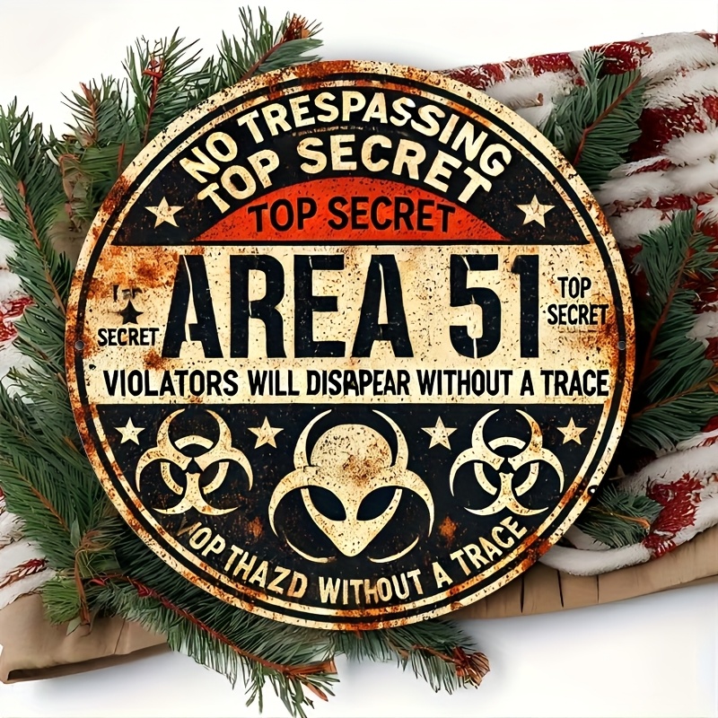 ป้ายโลหะวินเทจ Area 51 - สัญลั - Home Office Or บทวิจารณ์และราคา