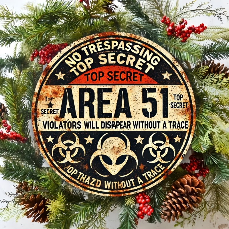ป้ายโลหะวินเทจ Area 51 - สัญลั - Home Office Or บทวิจารณ์และราคา