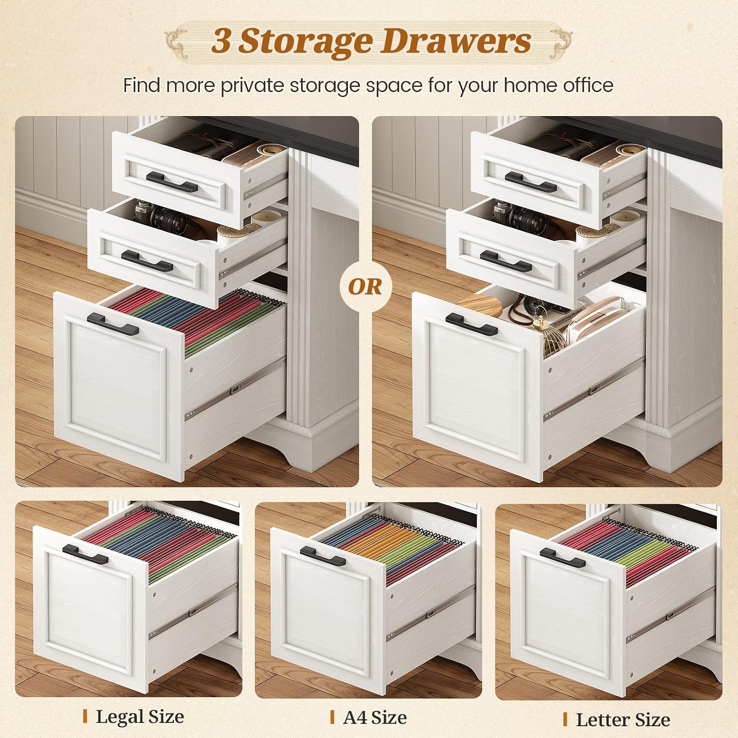 โต๊ะทำงานรูปตัว L พร้อมตู้เก็บ - Home Office L Shaped Desk บทวิจารณ์และราคา