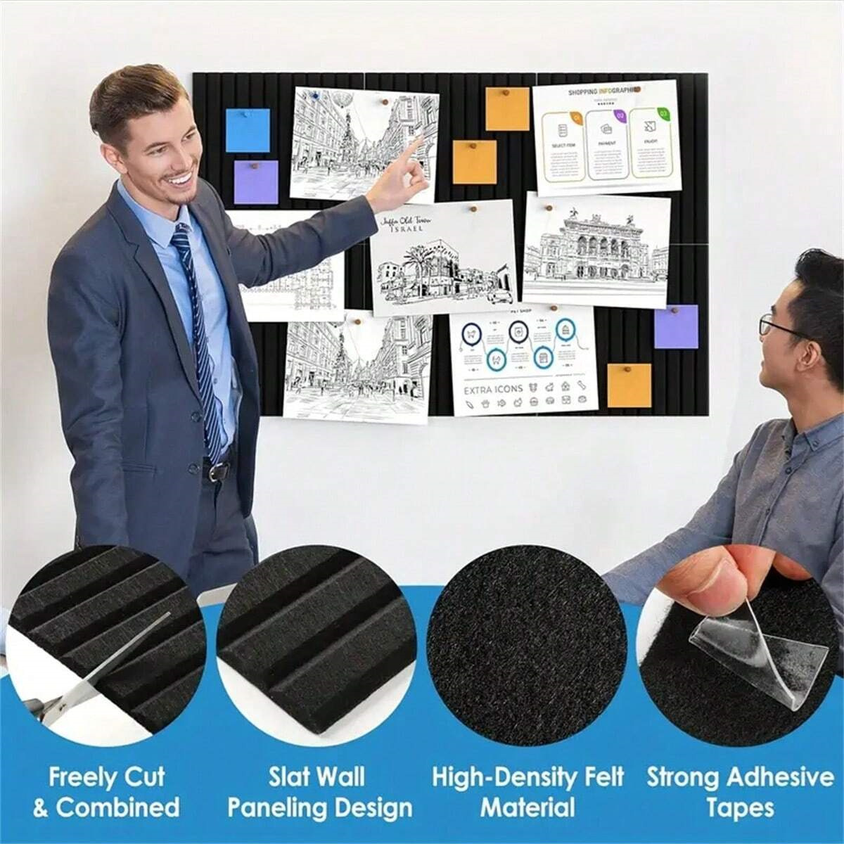 แผ่นผนังสักหลาดขนาดใหญ่ 6 ชิ้น - Home Office Alternative บทวิจารณ์และราคา