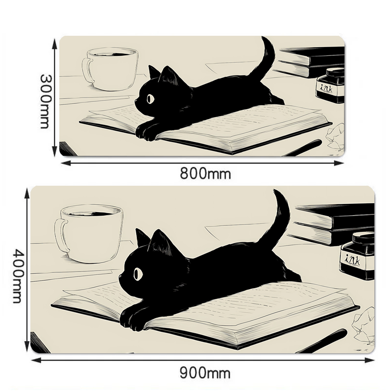 หมึกสีดําแมวอะนิเมะ Mouspad XL - Mousepad Xl Extended บทวิจารณ์และราคา