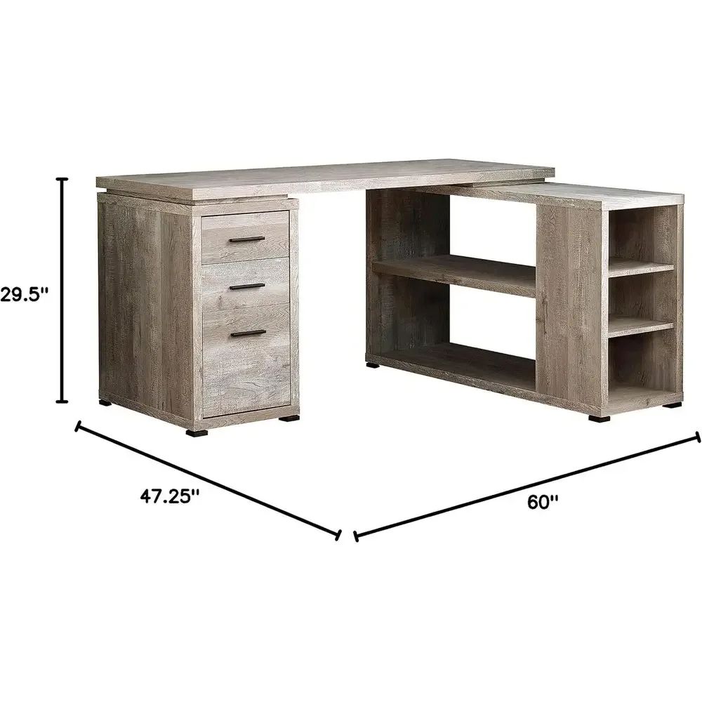 โต๊ะทำงานรูปตัว L ขนาด 60 นิ้ว - Home Office L Shaped Desk บทวิจารณ์และราคา