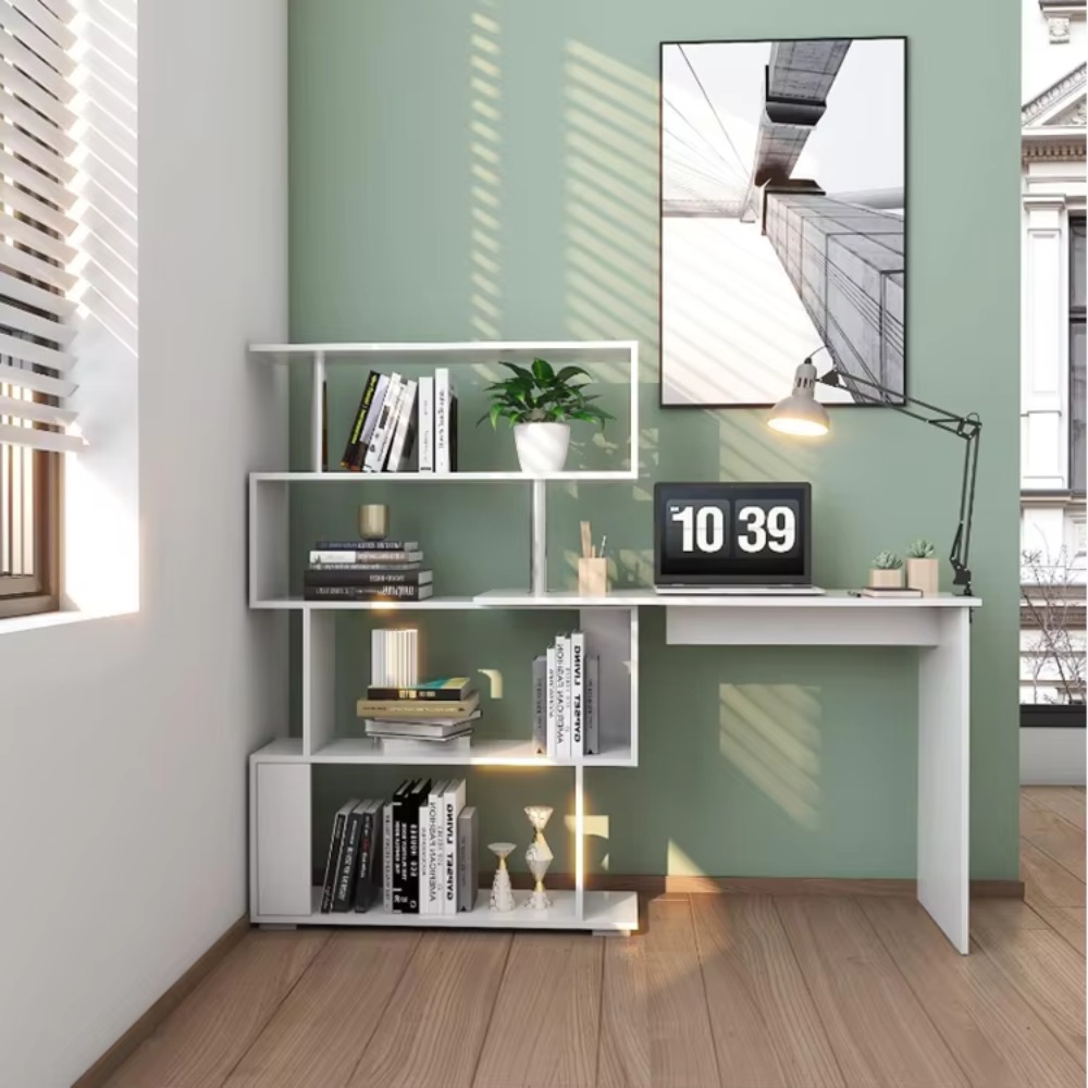 โต๊ะคอมพิวเตอร์รูปตัว L พร้อมช - Home Office L Shaped Desk บทวิจารณ์และราคา