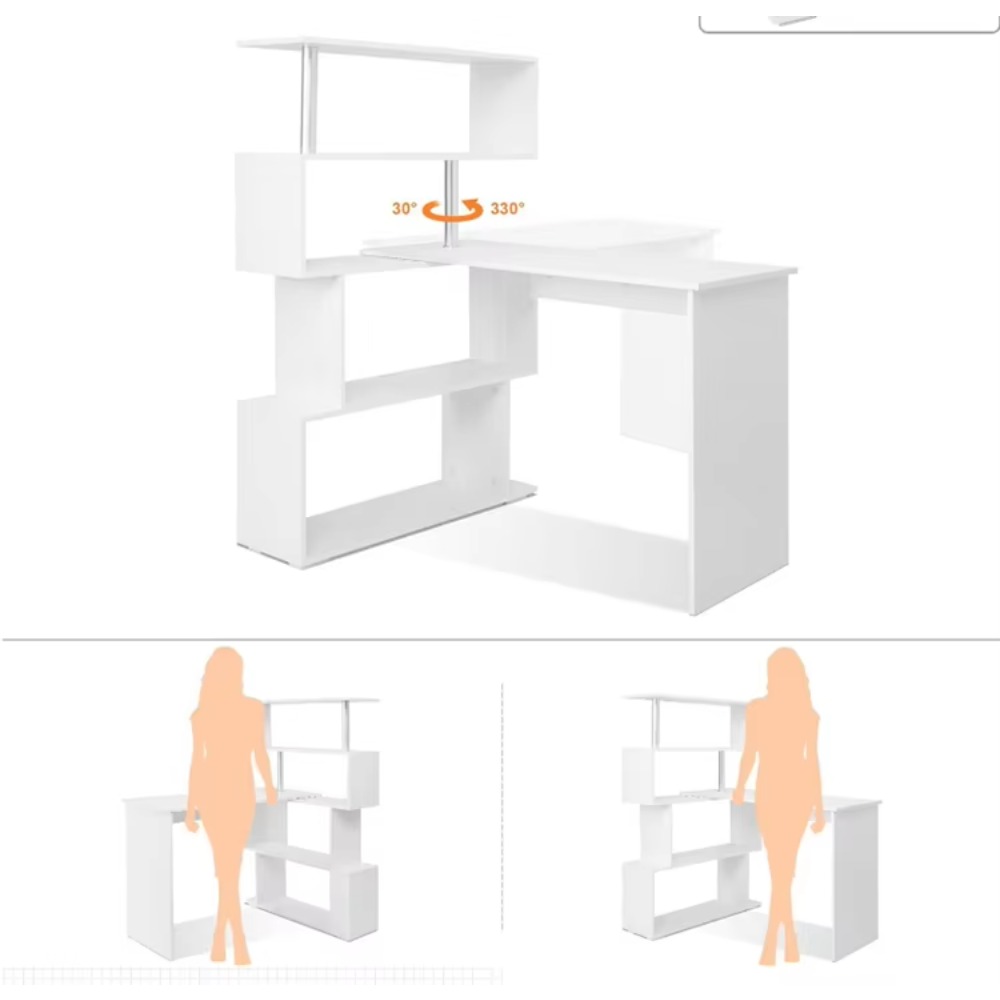 โต๊ะคอมพิวเตอร์รูปตัว L พร้อมช - Home Office L Shaped Desk บทวิจารณ์และราคา