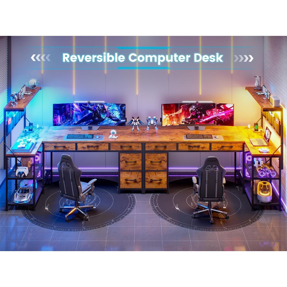 SEDETA โต๊ะทำงานรูปตัว L พร้อม - Home Office L Shaped Desk บทวิจารณ์และราคา