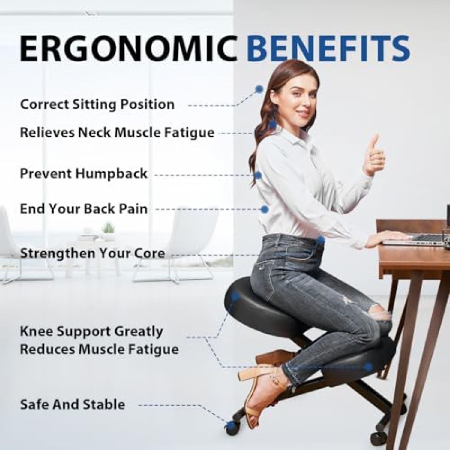 เก้าอี้นั่งคุกเข่าเพื่อสุขภาพ, - Home Office Ergonomics บทวิจารณ์และราคา