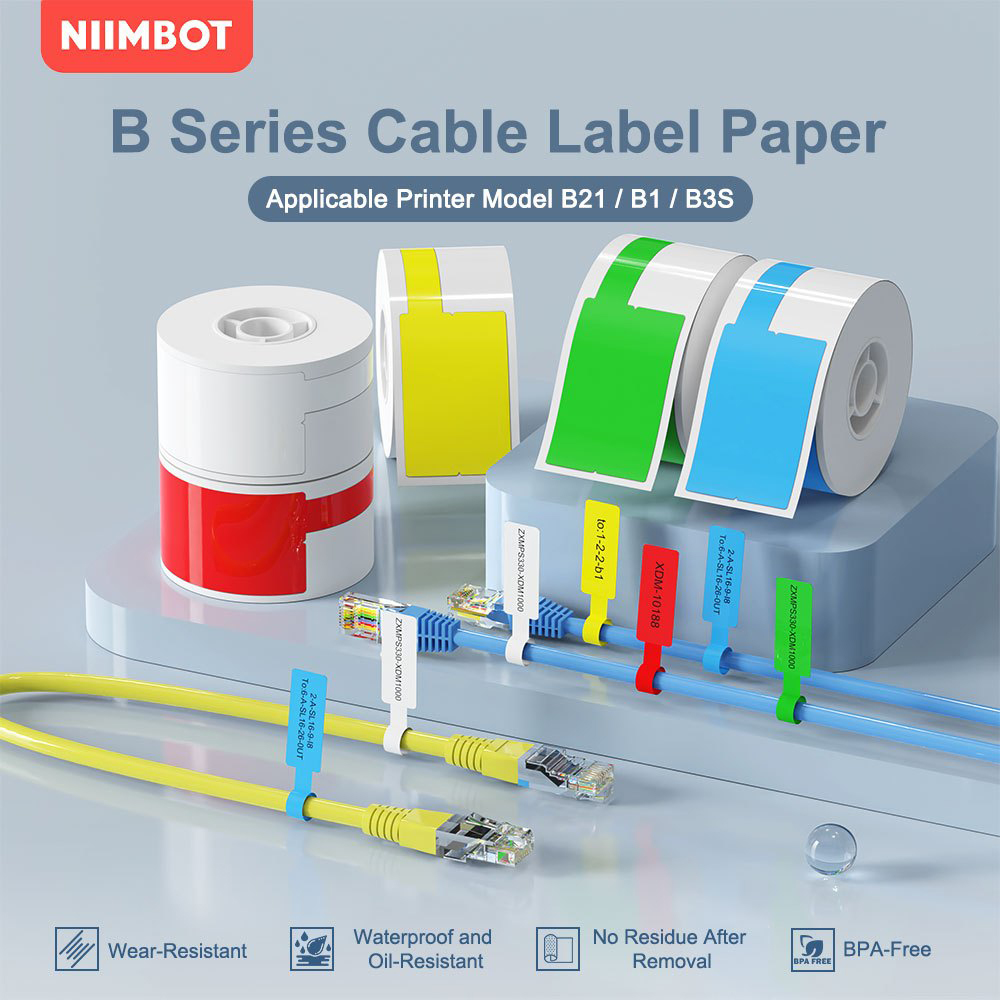 Niimbot ป้ายสายแบบพกพาเครื่องพ - Label Maker Machine บทวิจารณ์และราคา
