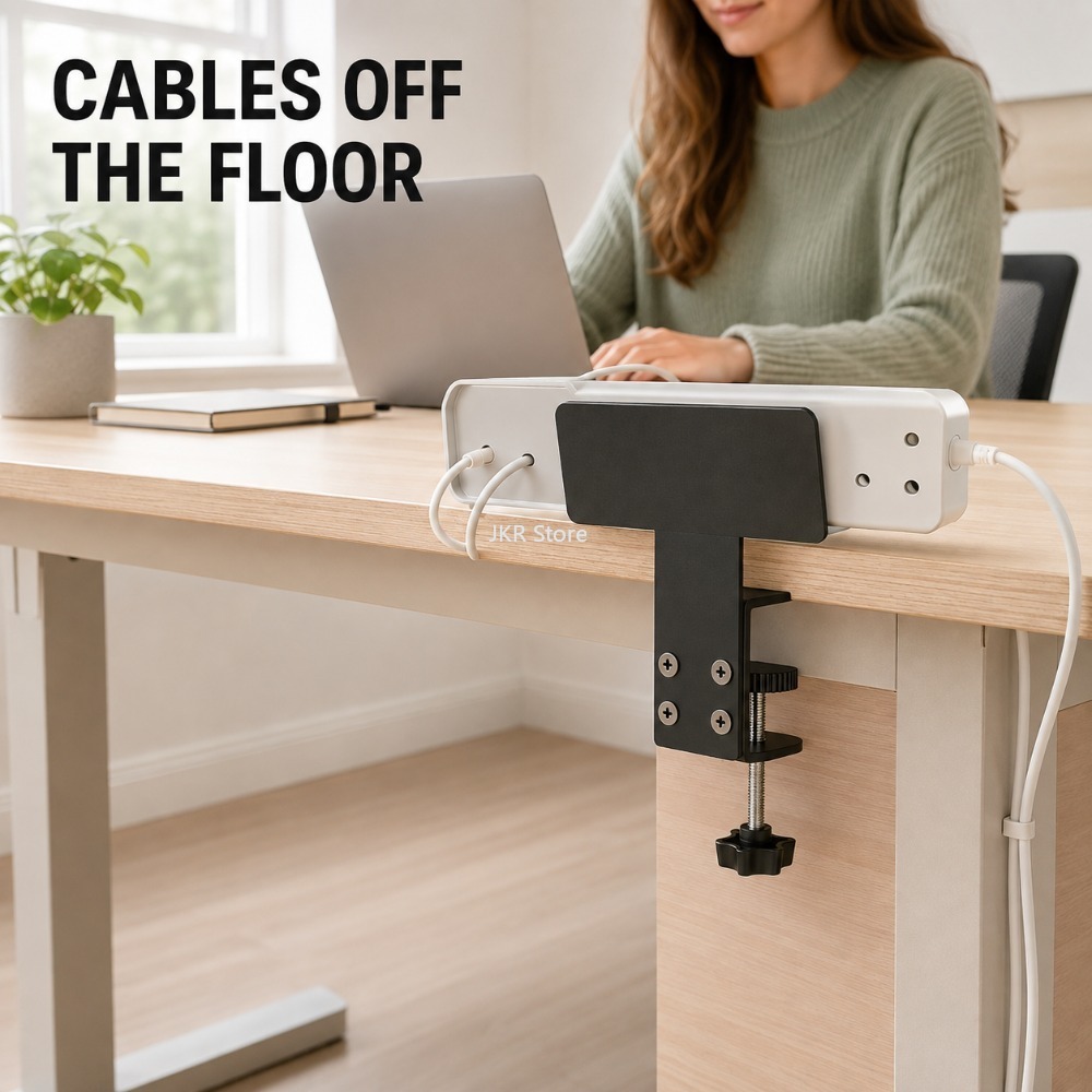 ถาดจัดระเบียบสายไฟใต้โต๊ะ ที่ย - Power Strip Desk บทวิจารณ์และราคา