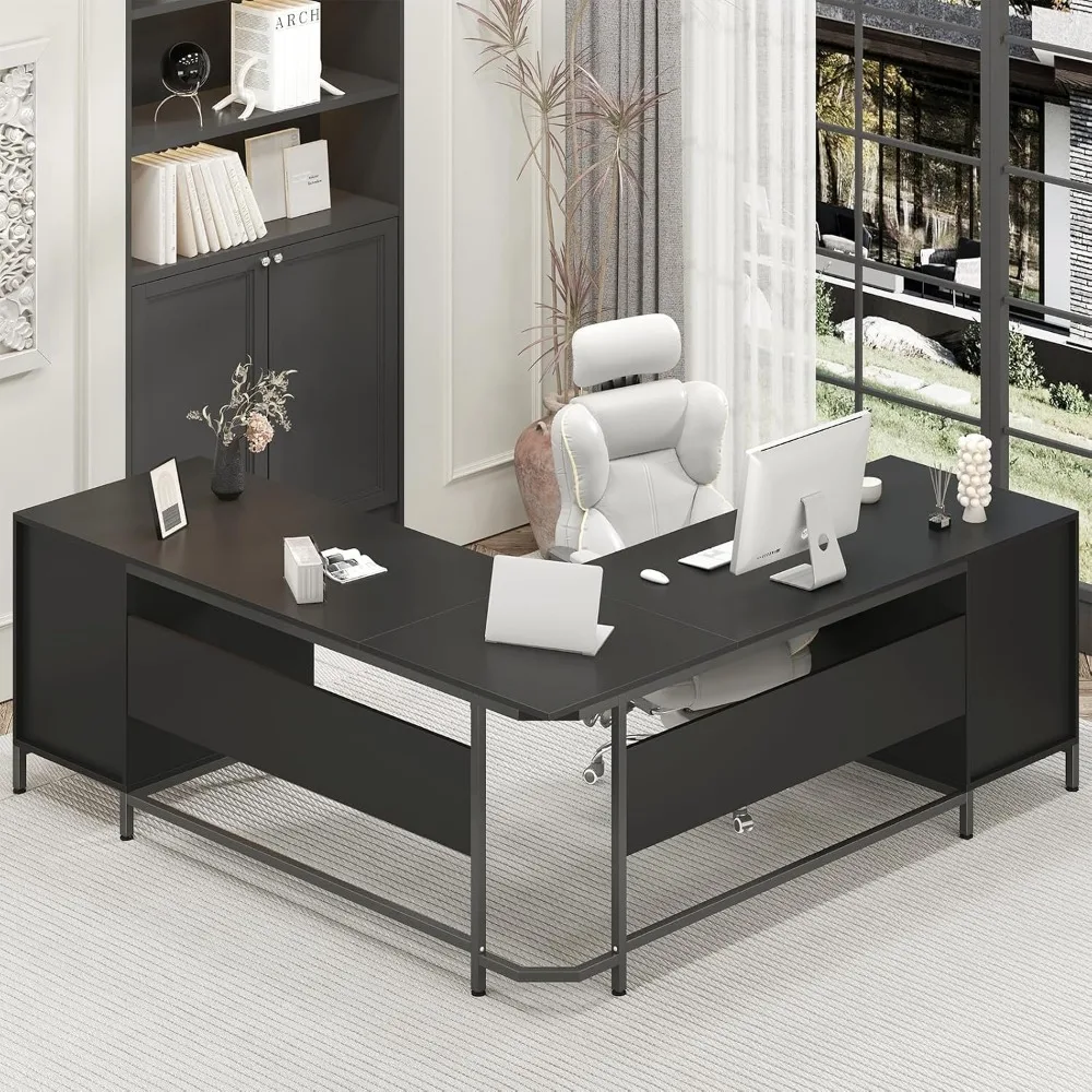 โต๊ะทำงานรูปตัว L ขนาด 59 นิ้ว - Home Office L Shaped Desk บทวิจารณ์และราคา