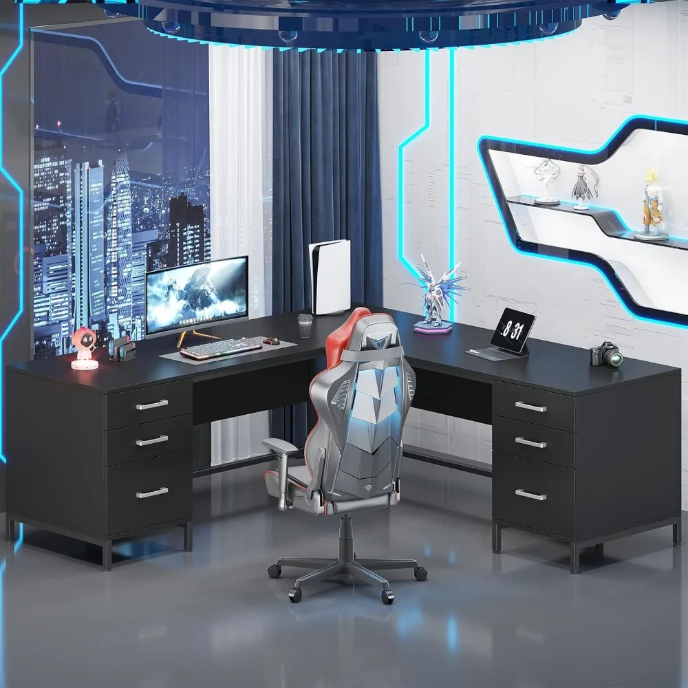 โต๊ะทำงานรูปตัว L ขนาด 59 นิ้ว - Home Office L Shaped Desk บทวิจารณ์และราคา