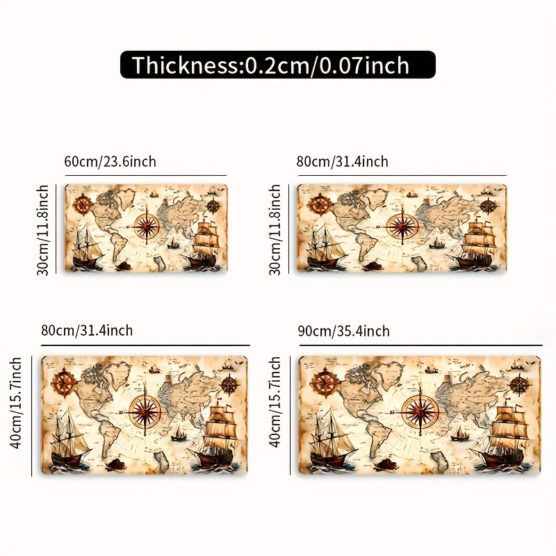 แผ่นรองเมาส์ลายแผนที่เดินเรือส - Mousepad Xl Extended บทวิจารณ์และราคา